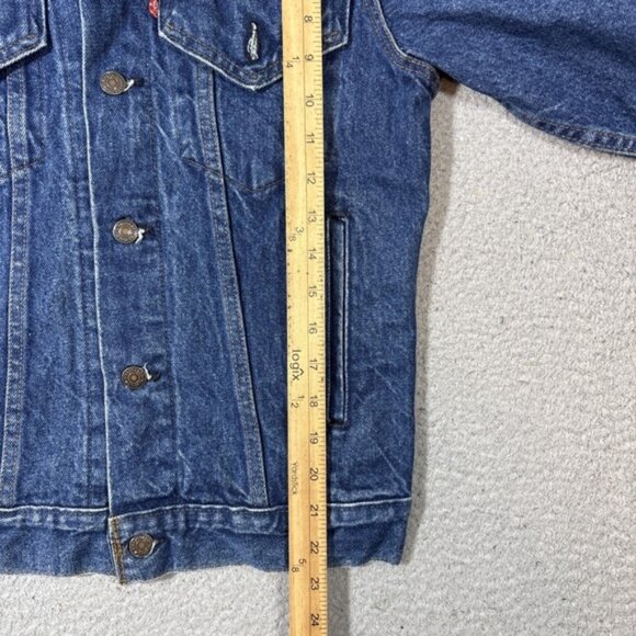 Vtg Levi's Men's Sz 36 Dark Wash Denim Type III Trucker Jacket 70506-0216 90's - Picture 3 of 7